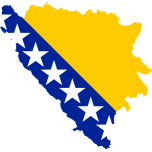 Bosnia And Herzegovina Map Flag Favicon 