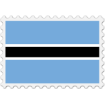 Botswana Flag Stamp Favicon 