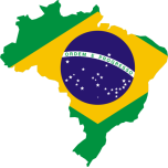 Brazil Flag Map Favicon 