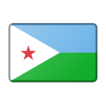 Djibouti Flag Bevelled Favicon 