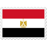 Egypt Flag Stamp Favicon 