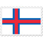 Faroe Islands Flag Stamp Favicon 
