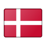 Flag Of Denmark Bevelled Favicon 