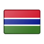 Gambia Flag Bevelled Favicon 