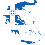 Greece Map Flag With Stroke And Coat Of Arms Favicon 