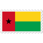 Guinea Bissau Flag Stamp Favicon 