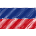 Haiti Flag Linear Favicon 