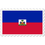 Haiti Flag Stamp Favicon 