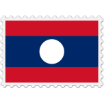 Laos Flag Stamp Favicon 