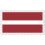 Latvia Flag Stamp Favicon 