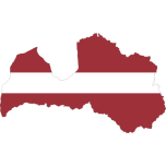Latvia Map Flag With Stroke Favicon 