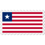 Liberia Flag Stamp Favicon 