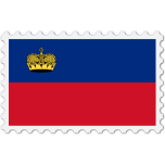 Liechtenstein Flag Stamp Favicon 