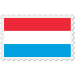 Luxembourg Flag Stamp Favicon 