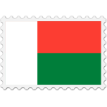 Madagascar Flag Stamp Favicon 
