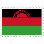 Malawi Flag Stamp Favicon 
