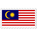 Malaysia Flag Stamp Favicon 