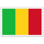 Mali Flag Stamp Favicon 