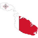 Malta Map Flag Favicon 