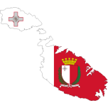 Malta Map Flag With Coat Of Arms Favicon 