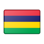 Mauritius Flag Bevelled Favicon 