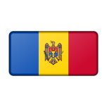 Moldova Flag Bevelled Favicon 