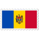 Moldova Flag Stamp Favicon 