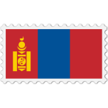 Mongolia Flag Stamp Favicon 