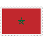 Morocco Flag Stamp Favicon 