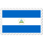 Nicaragua Flag Stamp Favicon 