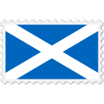 Scotland Flag Stamp Favicon 
