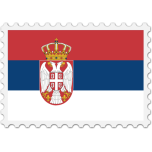 Serbia Flag Stamp Favicon 