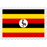 Uganda Flag Stamp Favicon 