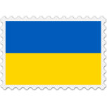 Ukraine Flag Stamp Favicon 