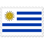 Uruguay Flag Stamp Favicon 