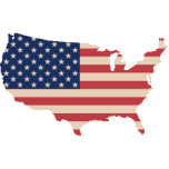 Usa Map And Flag Favicon 