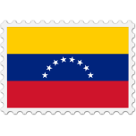 Venezuela Flag Stamp Favicon 