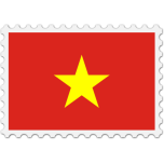 Vietnam Flag Stamp Favicon 