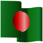 Wavy Bangladesh Flag Favicon 