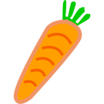 Carrot Orange With Green Leafs Favicon 