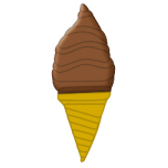 Chocolate Ice Cream Cone Favicon 
