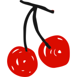 Sketched Cherries Favicon 