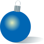 Blue Christmas Ornament Favicon 
