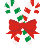 Candy Canes With A Bow Favicon 
