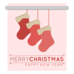 Christmas Stockings Merry Christmas Card Favicon 