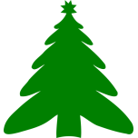 Christmas Tree Silhouette Green Favicon 