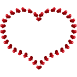 Red Heart Shaped Border With Little Hearts Favicon 