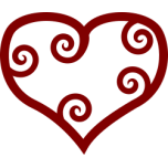 Valentine Red Maori Heart Favicon 