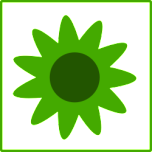 Eco Green  Flower Icon Favicon 