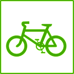 Eco Green Bicycle Icon Favicon 